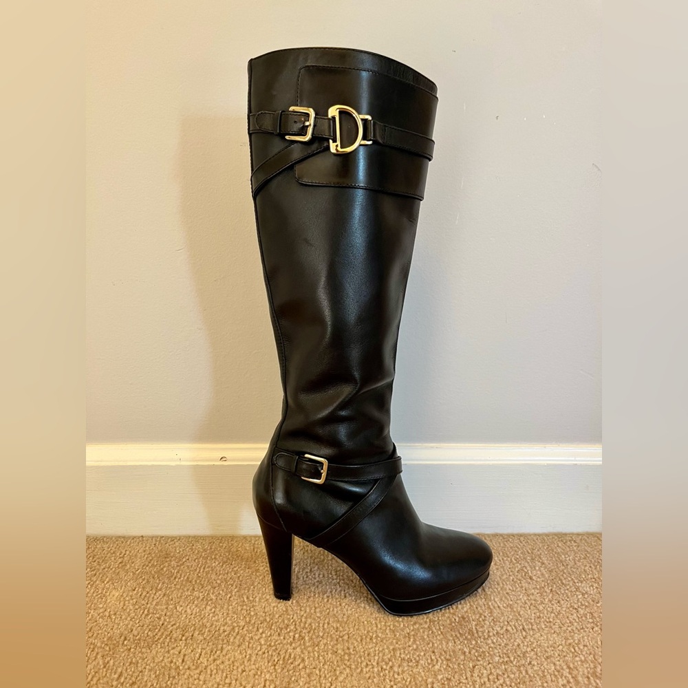 Cole Haan black leather boots